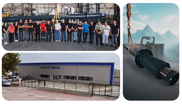 Fenitsa team with a long-stroke hydraulic cylinder at the Konya plant